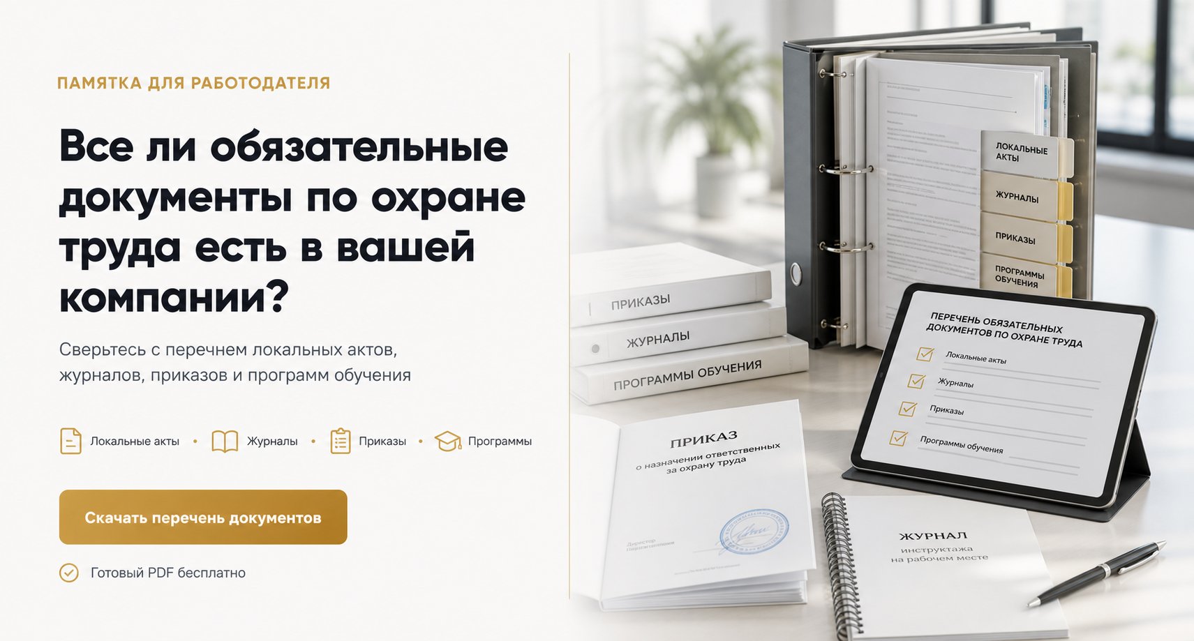 <em>Какие документы по охране труда должны быть в организации</em>